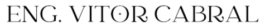 Logotipo escrito Eng. Vitor Cabral, serviços de engenharia civil